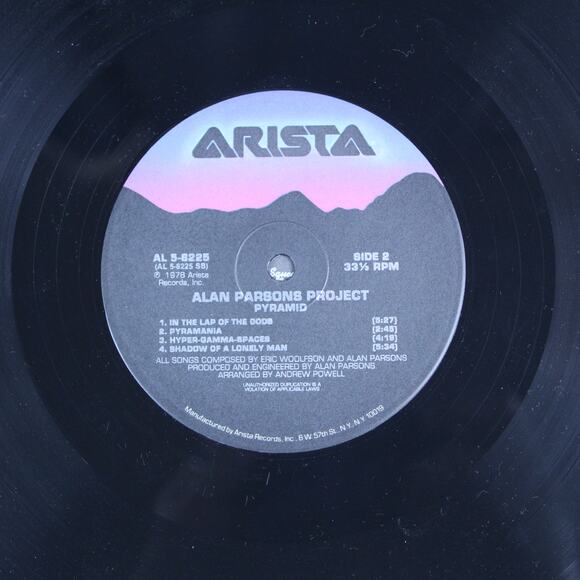The Alan Parsons Project Pyramid Vinyl Record LP 1978 Arista AL 9525 - Picture 5 of 8